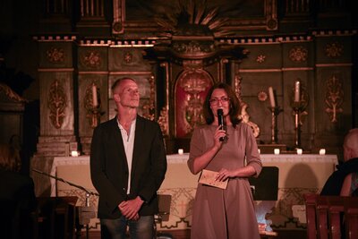 Umělecká ředitelka festivalu Tereza Kramplová, místostarosta Adršpachu Tomáš Dimter