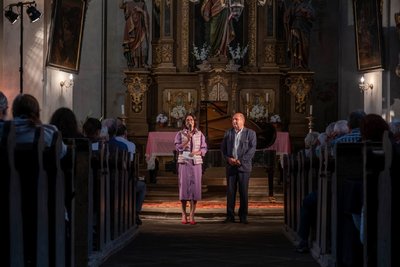 Ředitelka festivalu Tereza Kramplová a starosta Božanova Karel Rejchrt